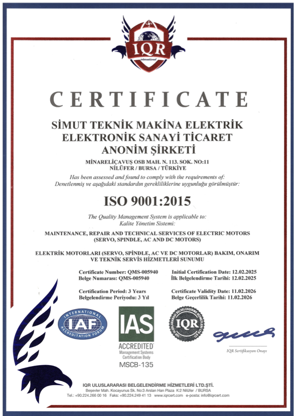 ISO 9001 Sertifikası